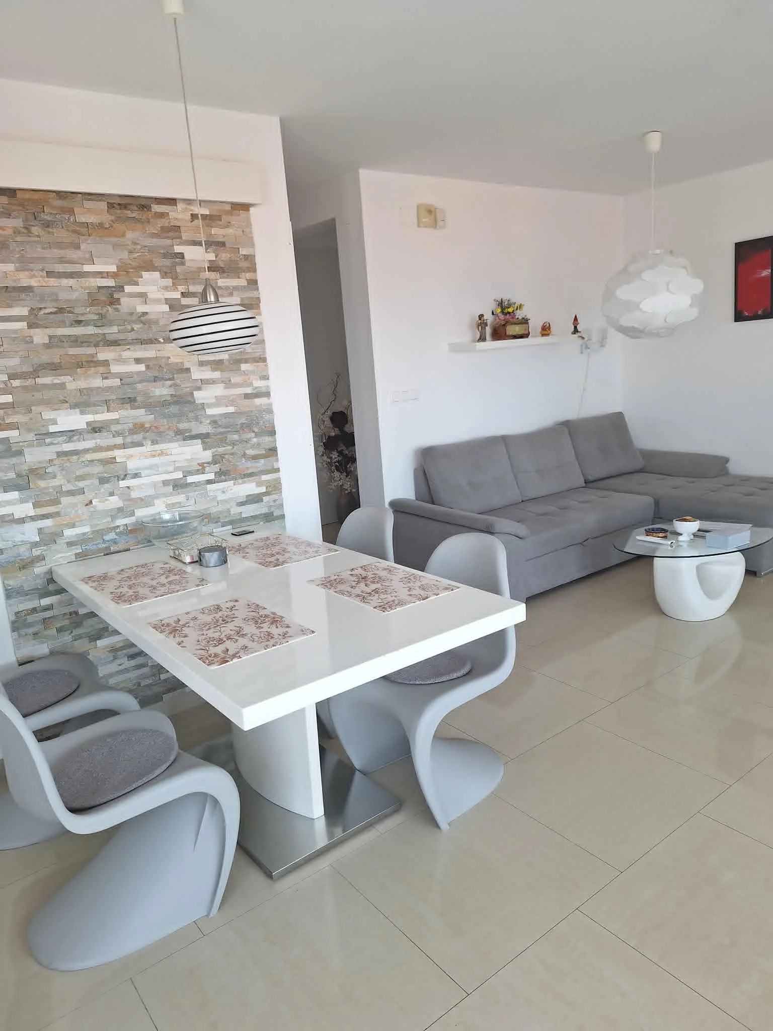Open-plan living and dining room