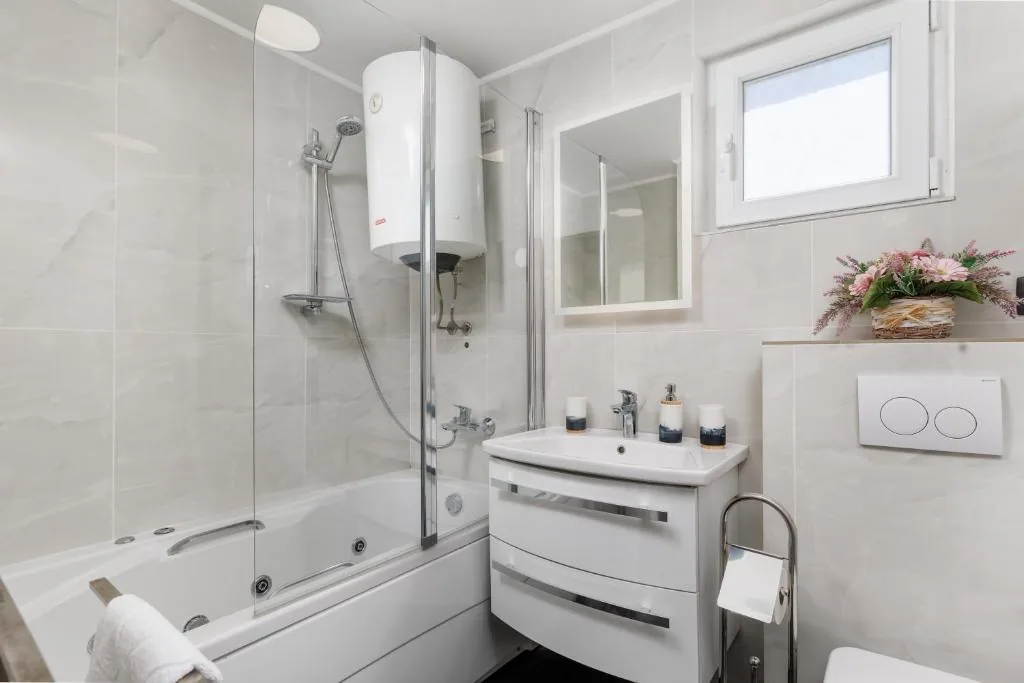 Olive bathroom